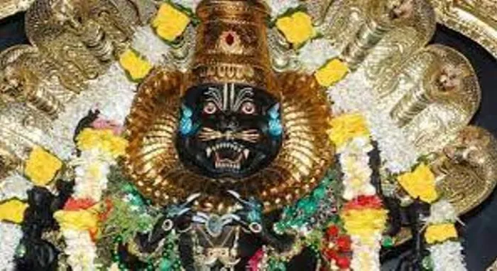 The miraculous Narasimha temple is located in a cave 1000 feet deep in chest-deep water!.